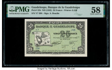 Guadeloupe Banque de la Guadeloupe 25 Francs ND (1942) Pick 22b PMG Choice About Unc 58. 

HID09801242017

© 2020 Heritage Auctions | All Rights Reser...
