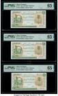 Libya Treasury 10 Piastres 1951 (ND 1955) Pick 6 Three Consecutive Examples PMG Gem Uncirculated 65 EPQ (3). 

HID09801242017

© 2020 Heritage Auction...