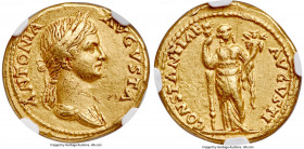 Antonia (died AD 37). AV aureus (19mm, 7.79 gm, 4h). NGC XF 5/5 - 2/5, edge marks. Rome, AD 41-45. ANTONIA-AVGVSTA, draped bust of Antonia right, seen...