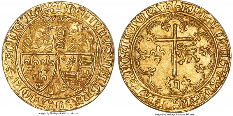 Anglo-Gallic. Henry VI (1422-1461) gold Salut d'Or ND (1422-1449) MS66 NGC, Sain...