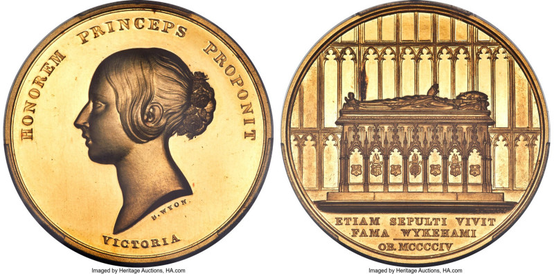 Victoria gold Specimen "Winchester College" Prize Medal 1878 SP64 PCGS, cf. Eime...