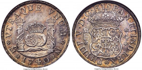 Philip V 4 Reales 1740/30 Mo-MF MS64 NGC, Mexico City mint, KM94, Cal-1122, Yonaka-M4-40a. 1740/30 overdate. A fantastic Mexico City-minted 4 Reales o...