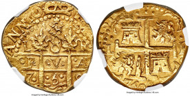 Ferdinand VI gold Cob 8 Escudos 1750 L-R MS64 NGC, Lima mint, KM47, Cal-763, Cay-10860, Onza-573 (Rare), Oro Macuquino-573 (Rare). 27.07gm. An impress...