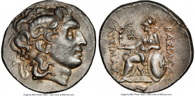 THRACIAN KINGDOM. Lysimachus (305-281 BC). AR tetradrachm (29mm, 16.85 gm, 12h). NGC Choice AU 5/5 - 3/5. Lifetime issue of Samothrace, ca. 288/7-282/...