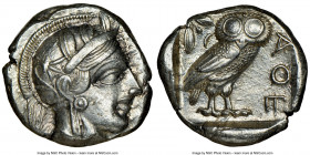 ATTICA. Athens. Ca. 440-404 BC. AR tetradrachm (23mm, 17.20 gm, 10h). NGC Choice AU 5/5 - 5/5, Full Crest. Mid-mass coinage issue. Head of Athena righ...
