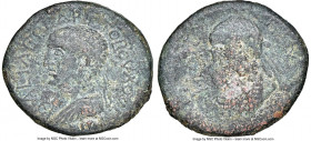 ARMENIAN KINGDOM. Kings of Armenia Minor. Aristobulus, with Salome. AD 54-92. AE (22mm, 7.05 gm, 12h). NGC Choice VF 4/5 - 2/5. Dated Regnal Year 13 (...