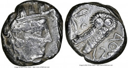 PHILISTIA. Gaza. Ca. 5th-4th centuries BC. AR tetradrachm (23mm, 17.05, 6h). NGC XF 3/5 - 3/5. Imitating Athens Pi-style series. Head of Athena right,...