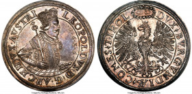 Archduke Leopold 2 Taler 1626 MS62 NGC, Hall mint, KM609.2, Dav-3336. 57.35gm. A near-Choice Mint State example struck on a characteristically curved ...
