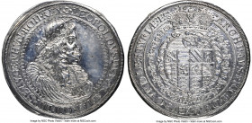 Leopold I 2 Taler 1675-IAN UNC Details (Cleaned) NGC, Graz mint, KM1268, Dav-LS292 (Dav-A3232). 57.09gm. A well-executed, if polished, specimen, featu...