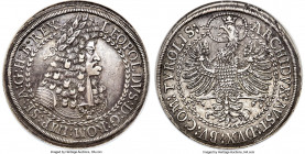 Leopold I 2 Taler ND (1686-1696) AU53 NGC, Hall mint, KM1338, Dav-3252. A bit unevenly worn across the highest points of the design, though otherwise ...