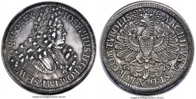 Joseph I 2 Taler ND (1705-1711) AU58 NGC, Hall mint, KM1445, Dav-1016. 56.22gm Cabinet toned to perfection, with a delicate silver color to the raised...