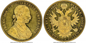 Franz Joseph I gold 4 Ducat 1901 MS61 Prooflike NGC, KM2276. A popular series when encountered outside of its restrike issues, with the lowest mintage...