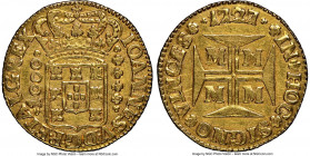 João V gold 1000 Reis 1727-M Details Clipped NGC, Minas Gerais mint, KM113, LMB-235. 2.22gm. A fleeting and rare issue that draws significant bidder i...