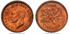 George VI Cent 1944 MS66 Red and Brown PCGS, Royal Canadian mint, KM32. A key date of the George VI Cent series that becomes increasingly difficult to...