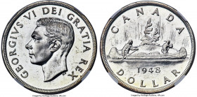 George VI 6-Piece Certified Mint Set 1948 NGC, 1) Cent - MS63 Brown, KM41 2) 5 Cents - MS64, KM42 3) 10 Cents - MS62, KM43 4) 25 Cents - MS63, KM44 5)...