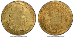 Ferdinand VII gold 8 Escudos 1810/09 NR-JF MS62 PCGS, Nuevo Reino mint, KM66.2, Cal-1836. A wholly enchanting overdate specimen rarely encountered so ...