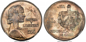 Republic "ABC" Peso 1936 MS64 NGC, Philadelphia mint, KM22, Elizondo-12. A coin which rarely comes much finer, and between both major grading services...