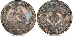 Christian IV Speciedaler 1624-NS XF Details (Cleaned) NGC, Copenhagen mint, KM101, Dav-3524. Broad and attractive, and precisely rendered upon an expa...