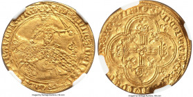 Jean II le Bon gold Franc à cheval ND (1350-1364) MS61 NGC, Paris mint, Fr-279, Dup-294. (lis) IOhAnnЄS: DЄI | : GRACIA: | FRAnCORV': RЄX, armored kni...