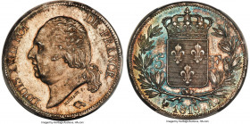 Louis XVIII 5 Francs 1819-A MS64 PCGS, Paris mint, KM711.1, Gad-614. One of only four examples currently certified between PCGS and NGC combined, and ...