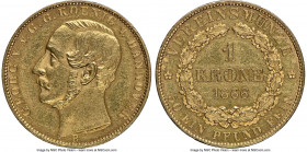 Hannover. Georg V gold Krone 1866-B MS60 NGC, Hannover mint, KM232, Fr-1183, J-135. A fully uncirculated example of this lesser-seen Hanoverian denomi...