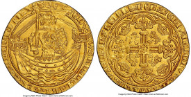 Edward III (1327-1377) gold Noble ND (1363-1369) AU Details (Edge Filing) NGC, Tower mint, Cross Potent mm, Treaty Period, S-1503, N-1232, Schneider-8...
