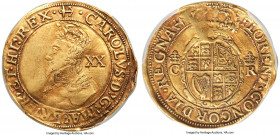 Charles I gold Unite ND (1638-1639) VF30 PCGS, Tower mint (under Charles I), Anchor mm, S-2692, N-2153. A pleasing mid-grade specimen of the highly po...
