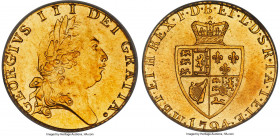 George III gold 1/2 Guinea 1794 MS63 PCGS, KM608, S-3735. An impressive specimen to say the least and the sole finest for the date across both major g...