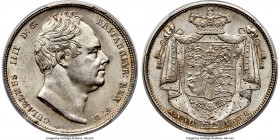 William IV 1/2 Crown 1836 MS64 PCGS, KM714.2, S-3834. A radiant silver offering of William IV imbued with a luxurious coating of frost highlighted by ...