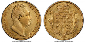 William IV gold Sovereign 1833 XF45 PCGS, KM717, S-3829B. A Sovereign issue that is highly collectible at all levels, with even wear across the raised...
