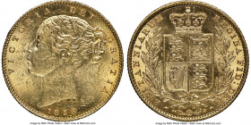 Victoria gold Sovereign 1856 MS62 NGC, KM736.1, S-3852D. A piece which shows light, even contact in line with its certification and a full cartwheel l...
