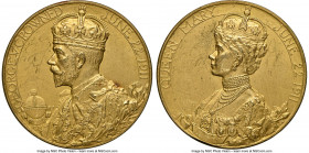 George V gold "Coronation" Medal 1911 MS62 NGC, Eimer-1952a, BHM-4022. 30mm. By B. Mackennal. One of the more attractive gold coronation Medals we've ...