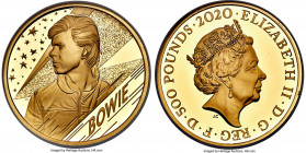 Elizabeth II gold Proof "David Bowie" 500 Pounds (5 oz) 2020 PR70 Ultra Cameo NGC, KM-Unl. Mintage: 60. Music Legends series. First Releases. Truly a ...
