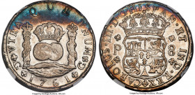 Charles III 8 Reales 1761 G-P XF45 NGC, Antigua mint, KM27.1, Cal-993. A well-kept emission of the Antigua mint prior to its destruction and relocatio...