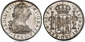 Charles III 8 Reales 1781 Mo-FF MS62 NGC, Mexico City mint, KM106.2, Cal-1121. A truly radiant example that beams sparkling reflectivity at the viewer...