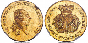 Courland. Peter Biron gold Ducat 1780 MS61 NGC, KM33, Fr-4. 3.45gm. A rare one-year type from the last duke of Courland, Peter Biron, who would eventu...