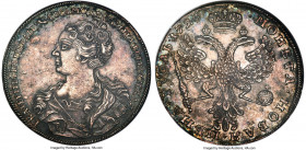 Catherine I Rouble 1726 AU53 NGC, Moscow mint, KM168, Dav-1664. Bust left type. A striking Catherine I Rouble that possesses an exceptional level of d...