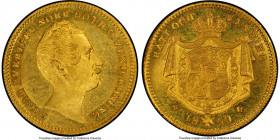 Oscar I gold Ducat 1859-ST MS66 PCGS, Stockholm mint, KM668, Fr-90a, SGM-28. A jewel of the type with an essentially specimen-like finish, its clear g...