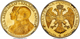 Alexander I gold "Corn Countermarked" 4 Dukata 1932-(k) MS63 Prooflike NGC, Kovnica mint, KM14.2, Fr-4. Brilliant sun-gold in color, the surfaces exce...