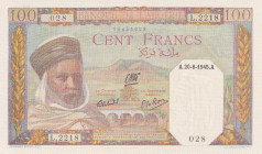 Algeria, 100 Francs, 1945, UNC, p85
Estimate: USD 100-200