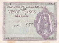 Algeria, 20 Francs, 1945, XF(-), p92b
Stained
Estimate: USD 40-80