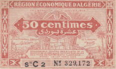 Algeria, 50 Centimes, 1944, XF, p97a
Estimate: USD 20-40