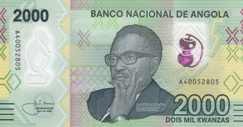 Angola, 2.000 Kwanzas, 2020, UNC, pNew
Polymer plastics banknote
Estimate: USD...
