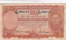 Australia, 10 Shillings, 1942, VF, p25b
King George VI Portrait
Estimate: USD 30-60