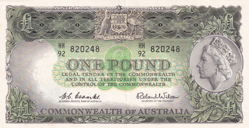 Australia, 1 Pound, 1961/1965, AUNC, p34a
Queen Elizabeth II Portrait, Commemor...
