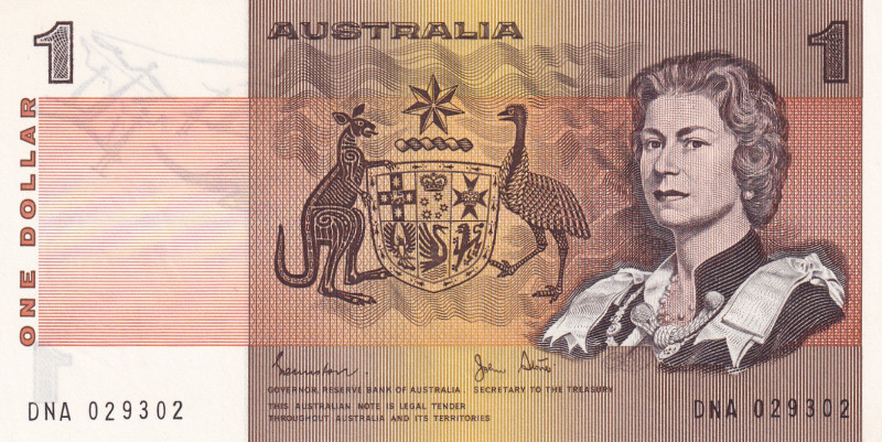 Australia, 1 Dollar, 1983, UNC, p42d
Queen Elizabeth II. Potrait
Estimate: USD...