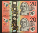 Australia, 20 Dollars, 2019, UNC, pNew, (Total 2 consecutive banknotes)
Polymer plastics banknote
Estimate: USD 20-40
