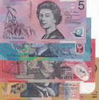 Australia, 5-10-20-50 Dollars, 2009/2015, UNC, p57h; p58h; p59h; p60g, (Total 4 banknotes)
Polymer plastics banknote
Estimate: USD 100-200