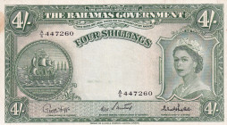 Bahamas, 4 Shillings, 1953, VF(+), p13c
Estimate: USD 100-200
