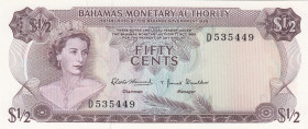Bahamas, 1/2 Cent, 1968, UNC, p26a
Queen Elizabeth II. Potrait, Light handling
Estimate: USD 30-60